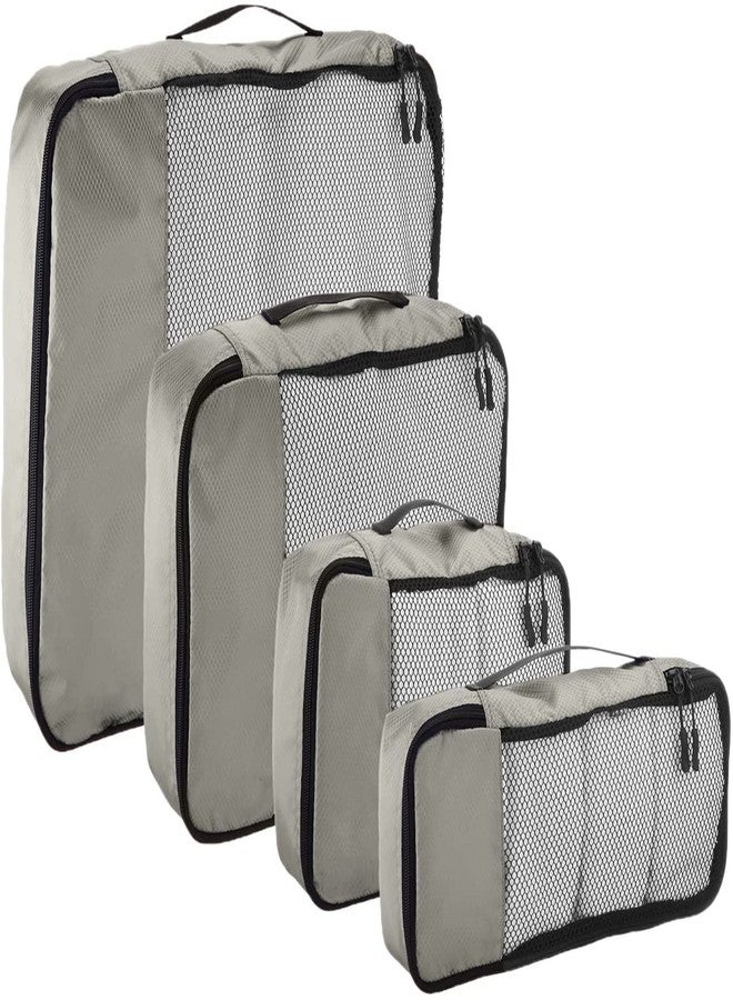 OxbOw Travel Organizer Pouch, Packing Cubes For Travel, Cloth Organizer For Travel, Suitcase Organizer For Travelling, Packing Bags For Travelling (Grey, SET OF 4(1L+1M+1S+1SLIM)) - Image 1